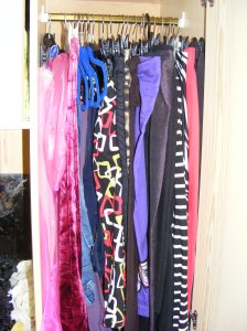 The half of the wardrobe dedicated to the bottom half of me